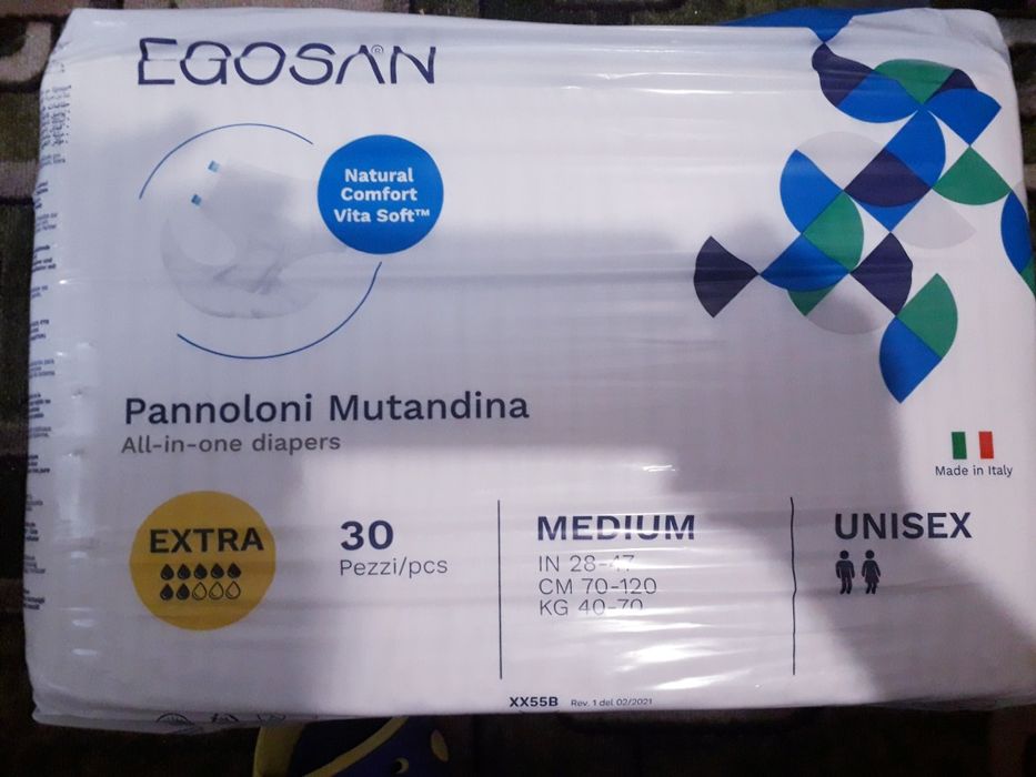 Памперси Італія 1шт.-М,L-2шт.