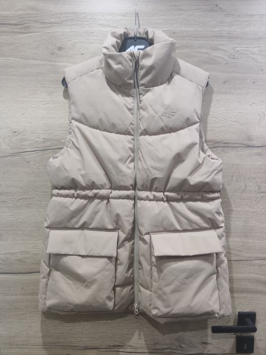 Bezrękawnik puchowy damski 4F rozmiar S beżowy