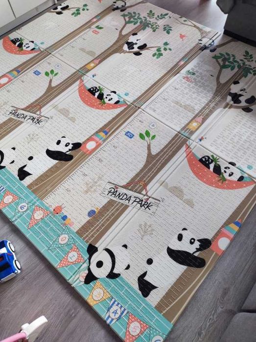 Bezpieczna Mata Edukacyjna Piankowa Dwustronna Składana Dla Niemowląt