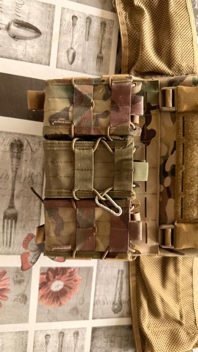 Colete + bolsa airsoft