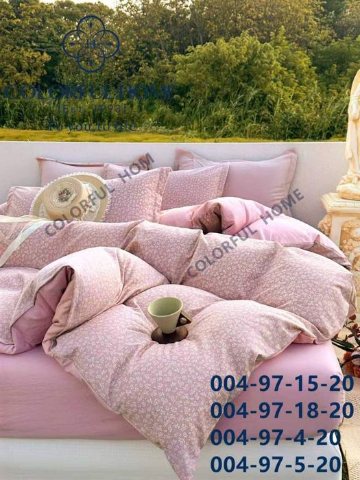 Постельное белье на кровать вареный хлопок Варена бавовна Постіль