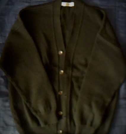 Sweter wełniany czarny męski L