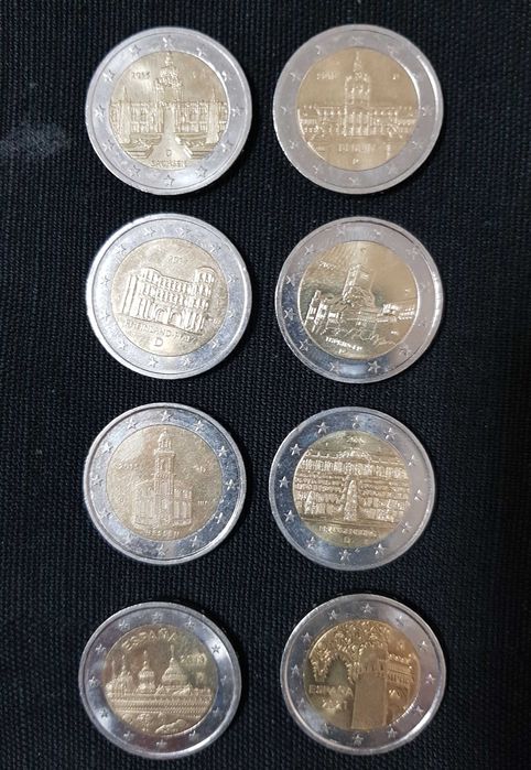 Moedas de 2 euros varias