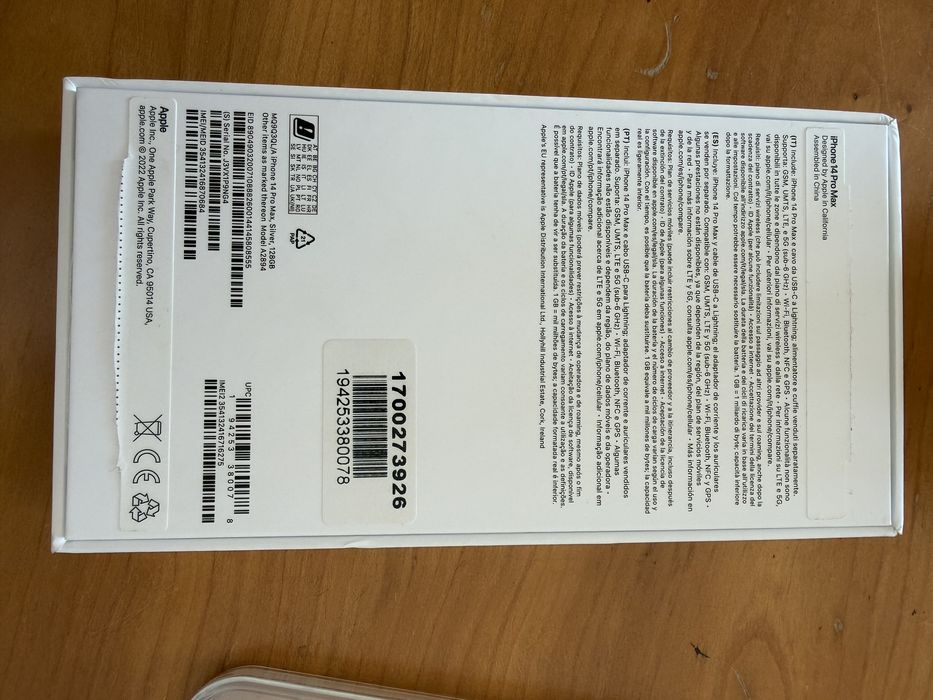 Iphone 14 Pro Max silver, impecável