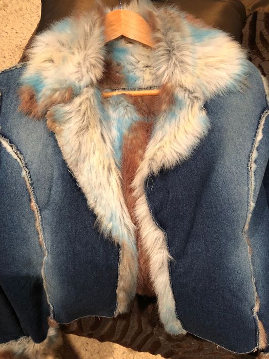 Casaco de ganga com pêlo