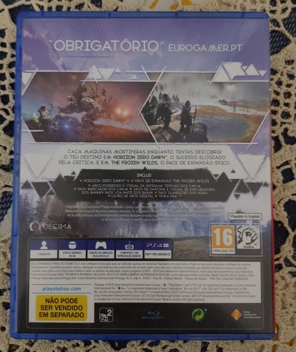 2 Jogos PS4 Uncharted 4 e Horizon zero dawn