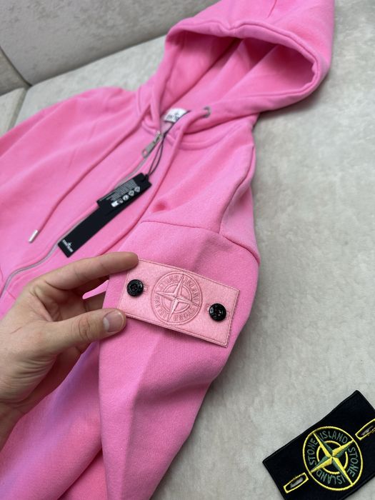 Рожева зіп худі pink Stone Island | Аунтефік ОЛХ ДОСТАВКОЮ!