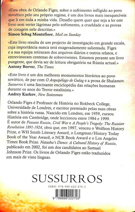 "Sussurros: A Vida Privada na Rússia de Estaline" de Orlando Figes