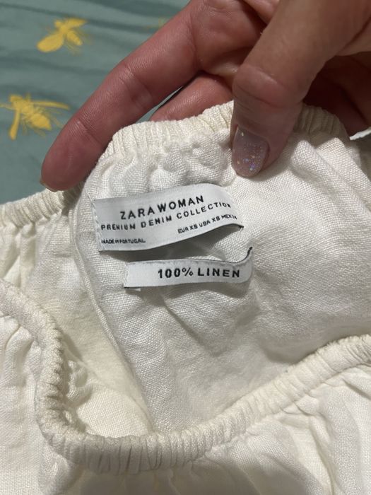Hiszpanka bluzka lniana biała