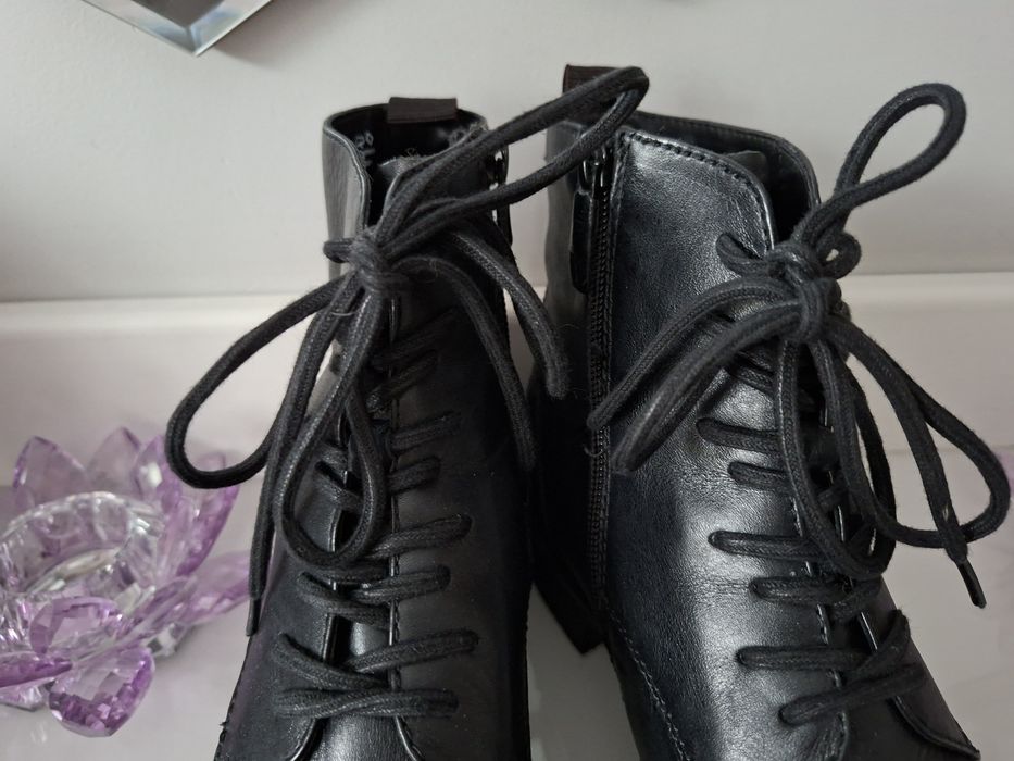 TAMARIS 39 sztyblety Nowe skóra trzewiki kamasze