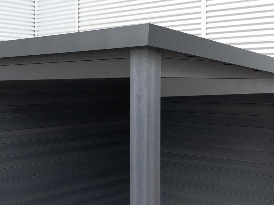 Domek ogrodowy kompozytowo-aluminiowy z pergolą