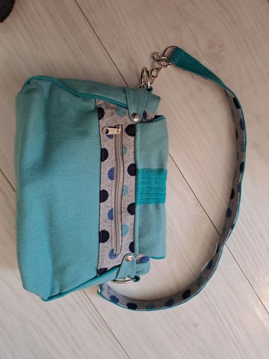 Сумка бірюзова тканева,нова