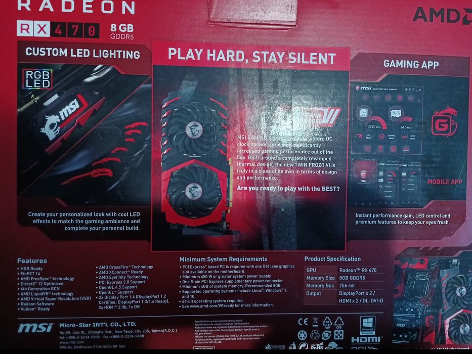 Хороша бюджетка RX 470 8gb msi