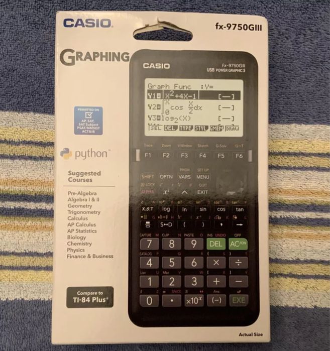 Інженерний калькулятор Casio fx-9750GIII python, (пошкодж пакування)