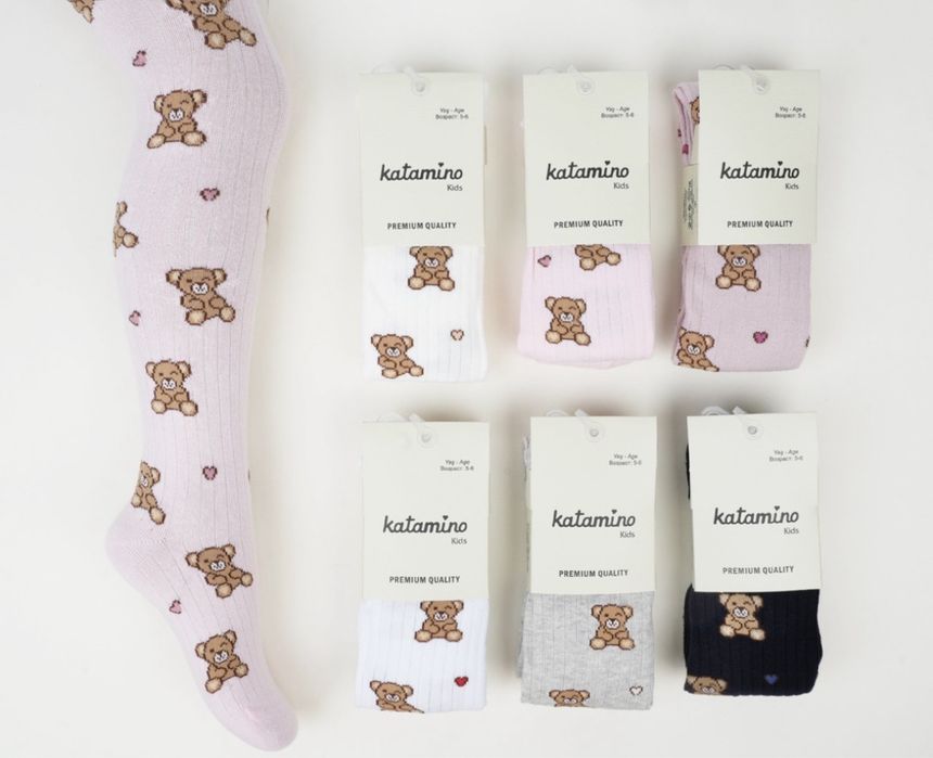 Демісезонні колготки для дівчаток 6-12/12-18/18-24/1-2/3-4/5-6/7-8 рок