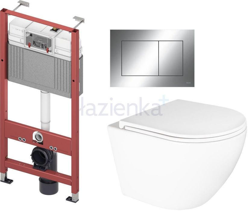 Zestaw WC podtynkowy Oltens Hamnes Kort + Tece Base | miska 49 cm