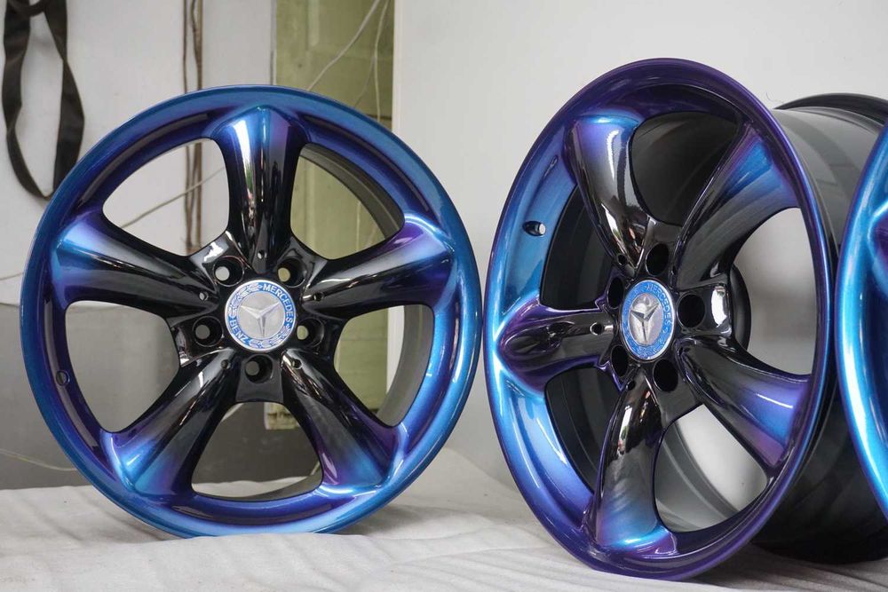 Alufelgi Mercedes W230 oryginal 8,5Jx17 et35 5x112 czarne i kameleon