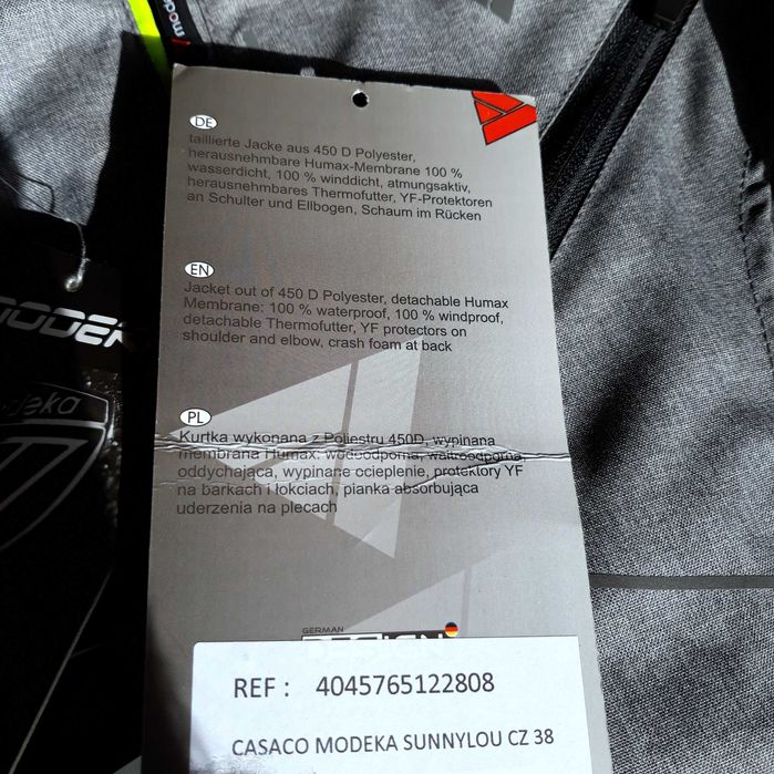 Casaco de moto para mulher - Modeka Sunnylou  Tamanho 38 (S)