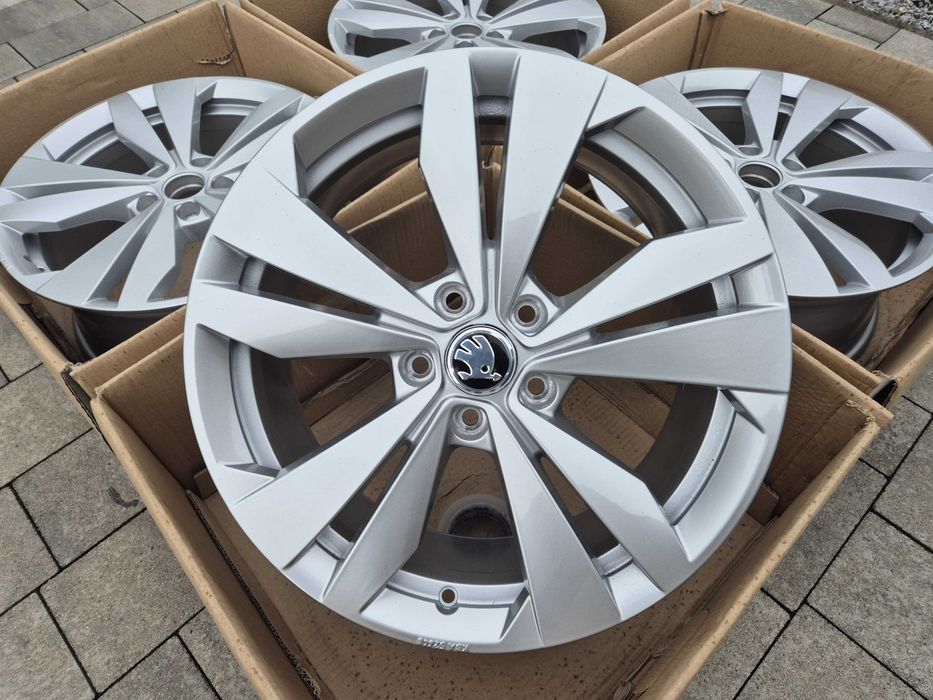 Felgi 18" 5x112 OEM Borbet Skoda Octavia II/IV Superb II/III Kodiaq Karoq TPMS Nowe | #BO18
