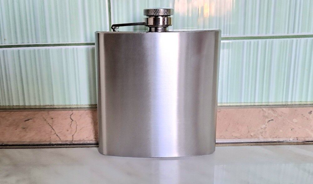 Оригінальна подарункова стальна фляга, об'єм 180 мл.