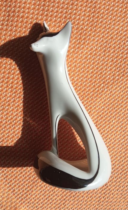 Lis siedzący Naruszewicza - figurka Ćmielów PRL oryginał z lat 50