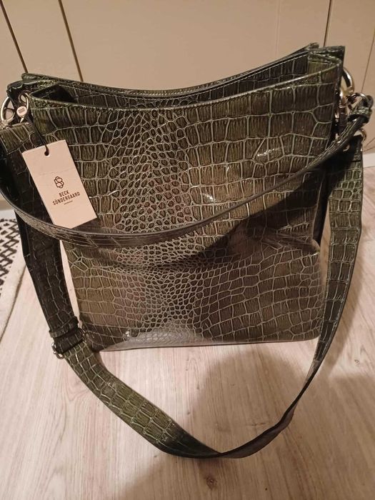 Elegancka torba w kolorze oliwki