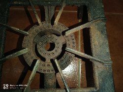 Fogão ferro fundido três queimadores