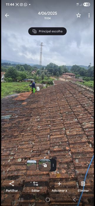 Limpeza e impermeabilização de telhados