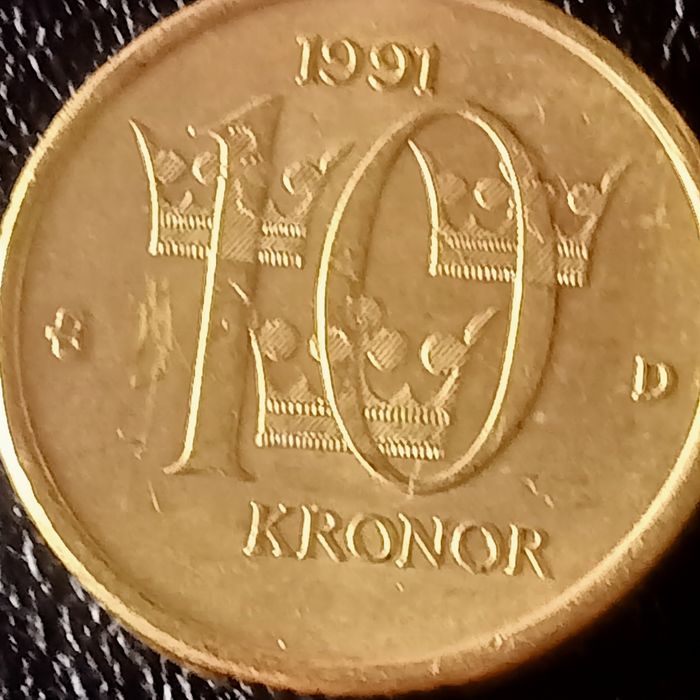 moeda 10 kronnor 1991 suecia