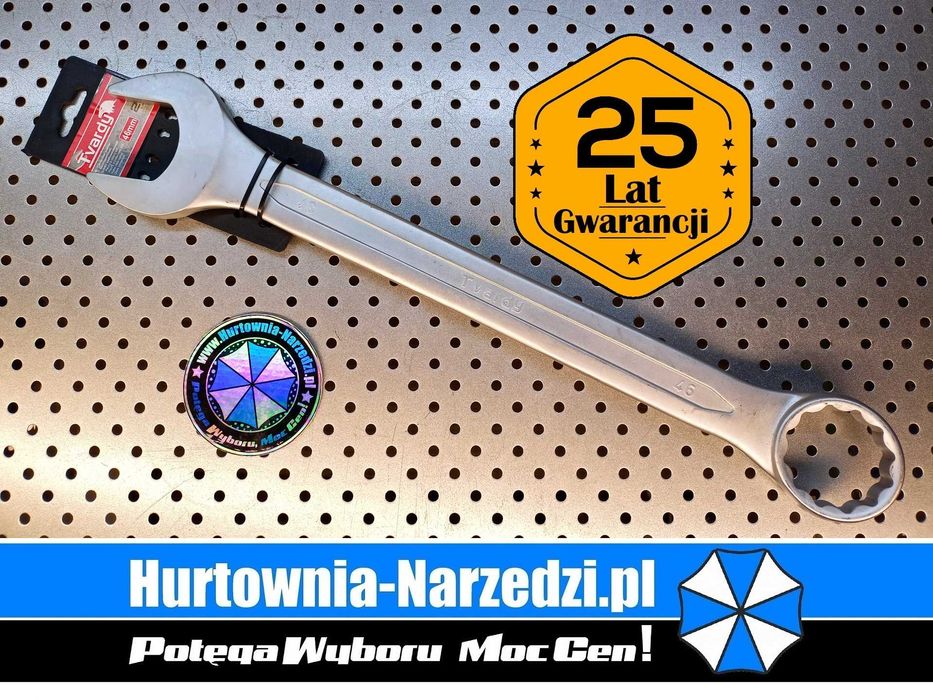 Cr-V Klucz 46mm płasko-oczkowy 46mm klucz płaski 46mm satynowany