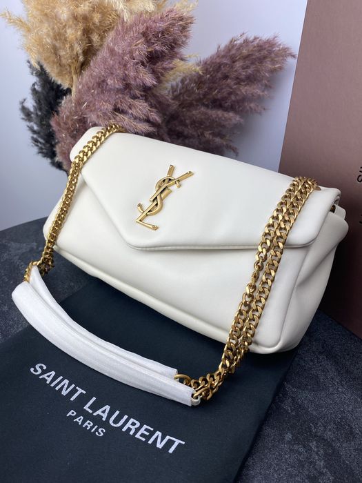 Сумка YSL Yves Saint Laurent Calypso біла