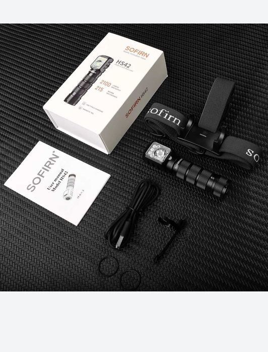 Latarka czołowa Sofirn HS42 białe i czerwone światło + akumulator 1865