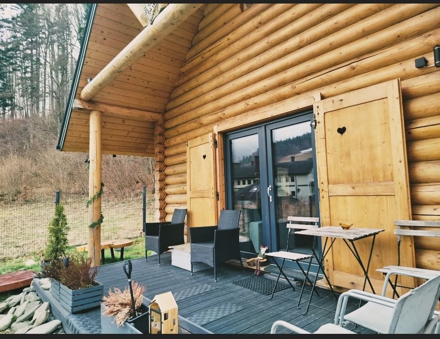 Chatka pod lasem Szczyrk  Góralski domek z bali  jacuzzi