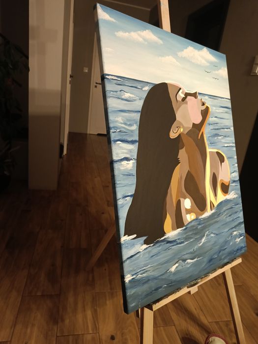 Obraz kobieta w wodzie