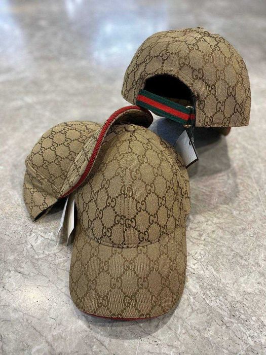 Чоловіча кепка-бейсболка Gucci / Гуччі з монограмою GG та смугою, Туреччина