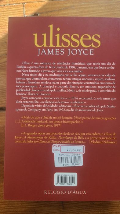 Livro ULISSES, James joyce. novo