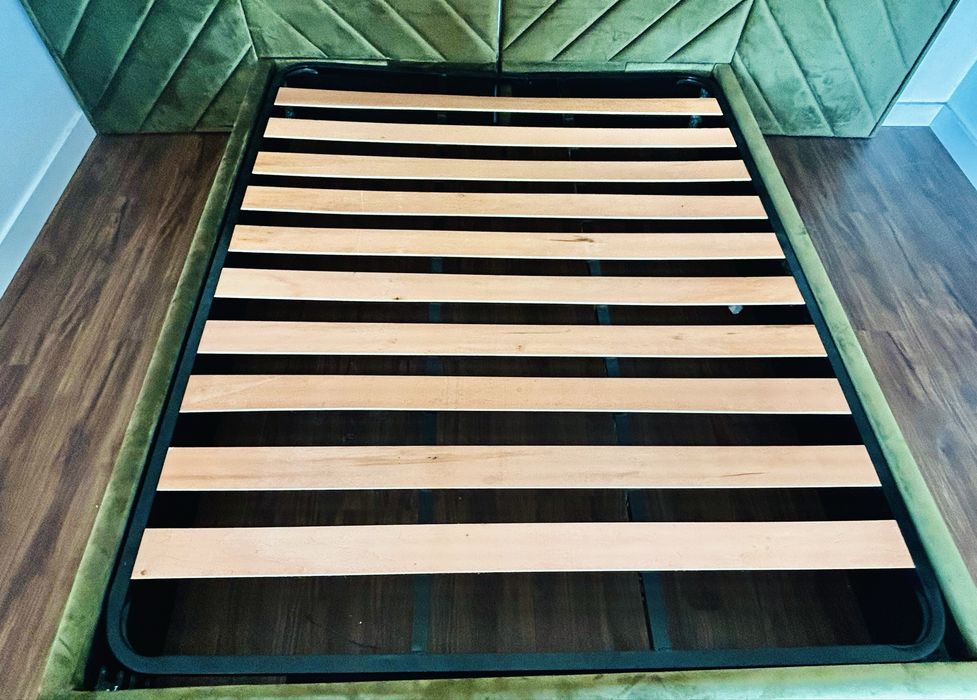 Cama de Casal 220x160cm camurça verde