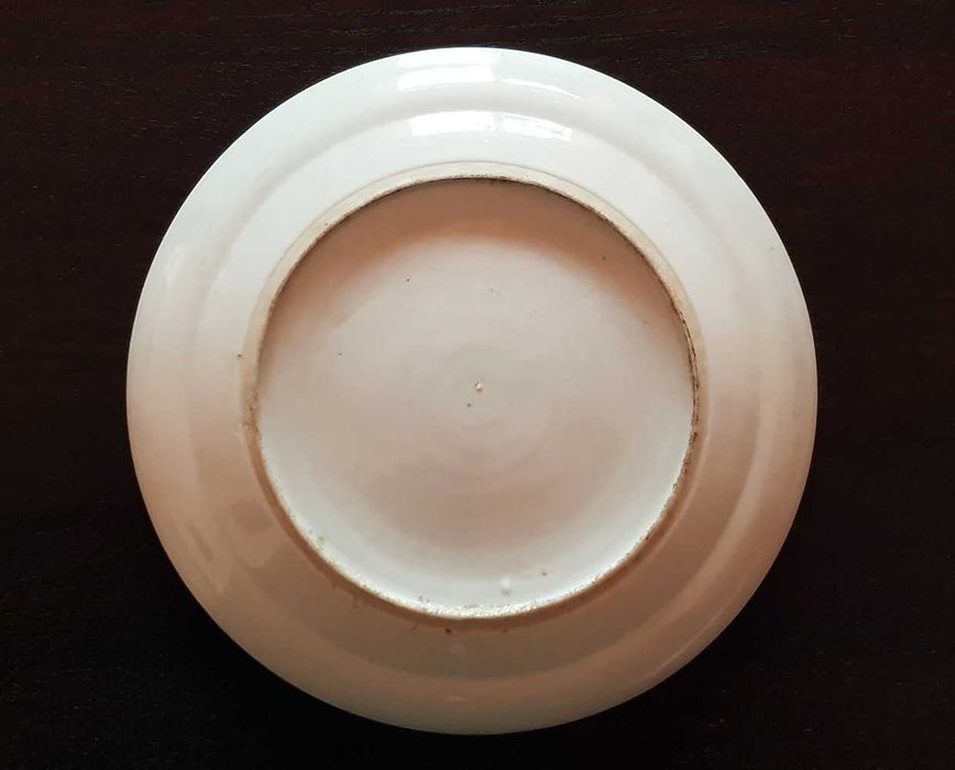 Prato porcelana chinesa família rosa borboletas (c. 1900) 24cm