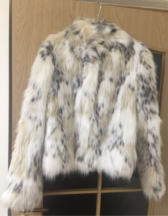 Ekskluzywne futerko ZARA – elegancki krótki fason L