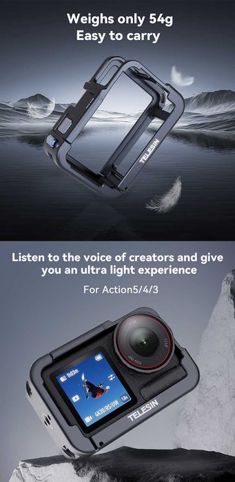 Etui ochronne do DJI OSMO Action 3 4 5 Pro ze stopu aluminium TELESIN