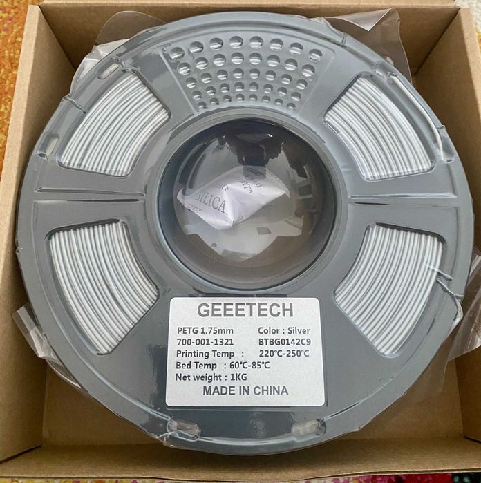 PETG Transparente GEEETECH 1.75mm (1KG) Filamento — Waterproof — BambuLab / Creality / Prusa