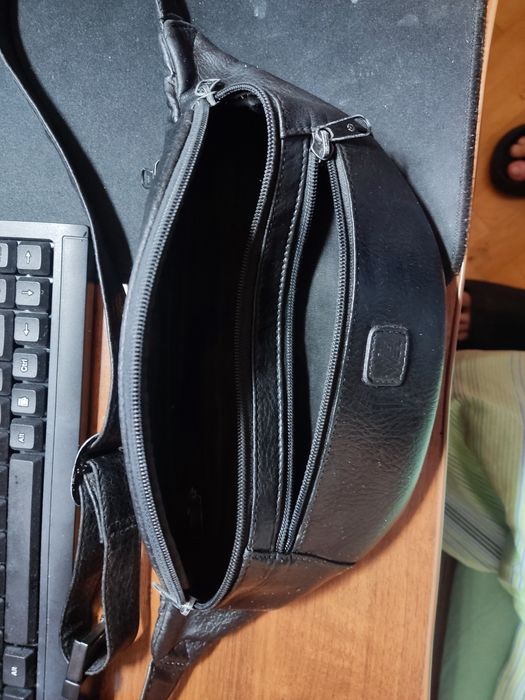 Поясна сумка бананка шкіряна (натуральна шкіра)