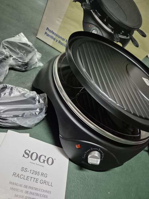 Churrasqueira e raclette profissional para 8 pessoas