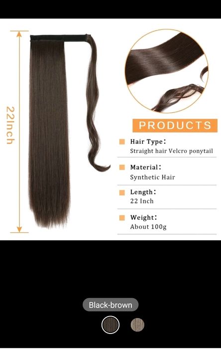 Sprzedam kucyk długi czarny