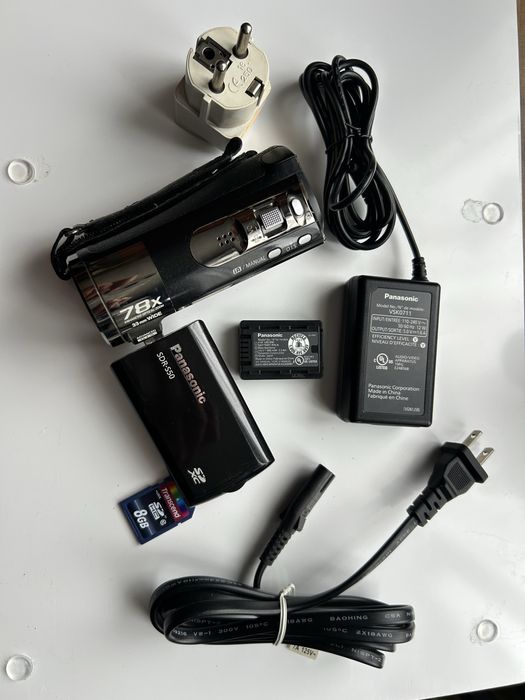 Kamera Panasonic SDR-S50 Black/SD HC8GB/78X*33mm Wide/PL Menu!