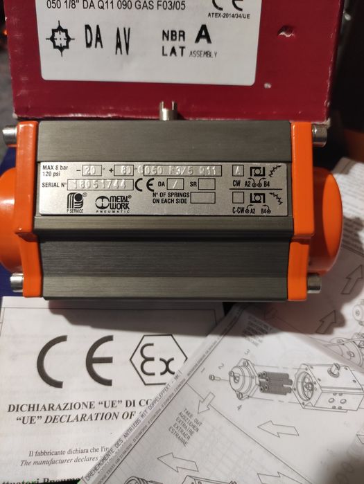 Поворотный пневмопривод для запорной арматуры METAL WORK PNEUMATIC