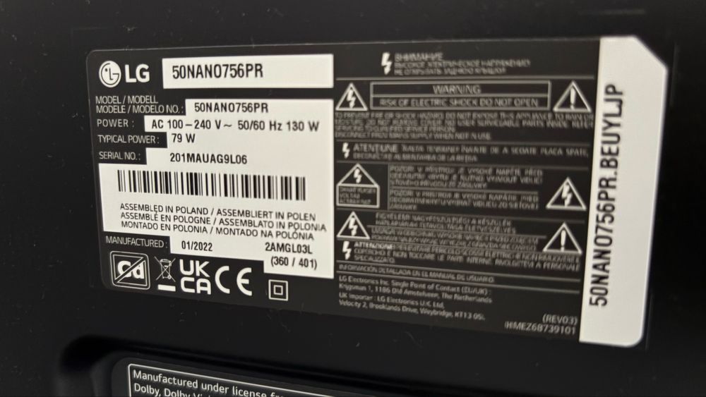 TV LG 50” (50NAN0756PR)