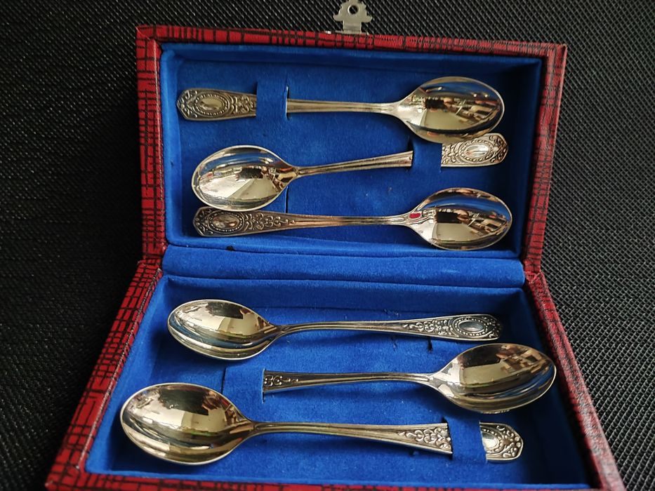 Łyżeczki do herbaty posrebrzane - pozłacane  Kolchugino.