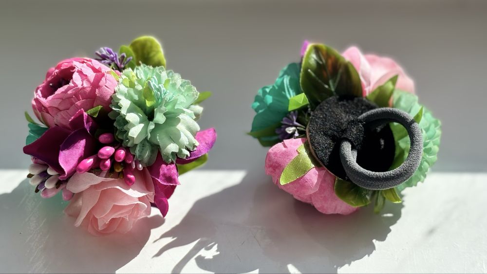 Резинки для волосся з квітами