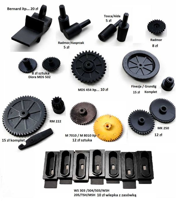 Zębatki Stroiki Unitra Fonica Diora Radmor różne modele